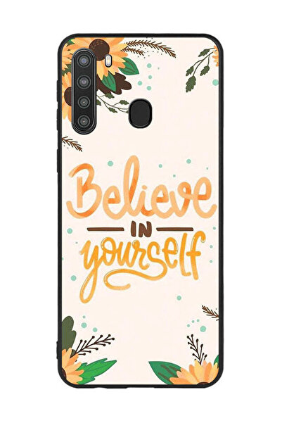 Covernex غطاء حماية لهاتف سامسونج جالاكسي A21 - ثق بنفسك - زهور الشمس