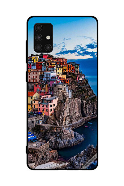 Covernex غطاء حماية لهاتف سامسونج جالاكسي A71 4G - منازل ملونة على البحر