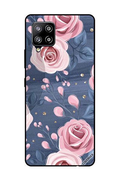 Covernex غطاء حماية لهاتف سامسونج جالاكسي M42 5G بنقشة ورود وردية وأوراق رماد...