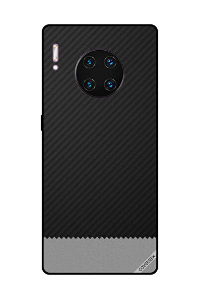 Covernex غطاء حماية لهاتف هواوي ميت 30 برو بنمط خطوط سوداء ورمادية