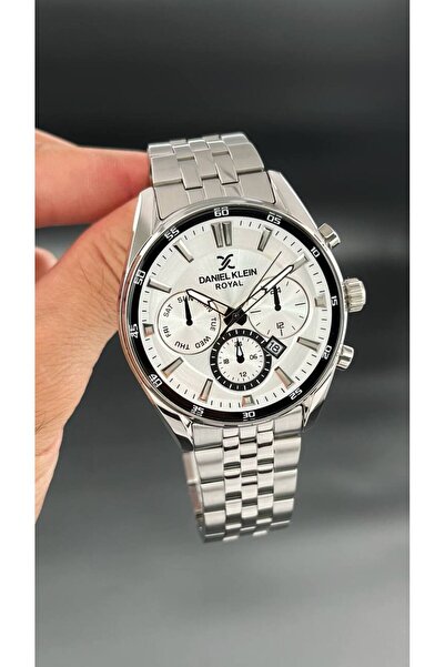 Daniel Klein Silver Color Men's Wristwatch Steel Band 3 Atm Water Resistance