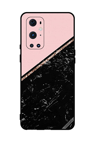 Covernex غطاء حماية لهاتف OnePlus 9 Pro - رخامي أسود وشريط ذهبي