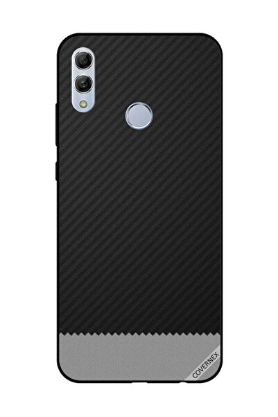 Covernex غطاء حماية لهاتف Honor 10 Lite بنمط خطوط باللونين الأسود والرمادي