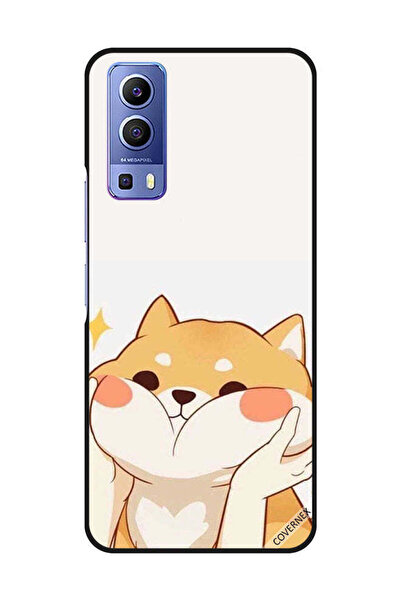 Covernex غطاء حماية لهاتف Vivo Y72 5G مع صورة قطة محبة أثناء حملها من الشيكات