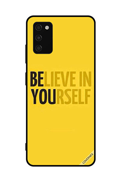 Covernex غطاء حماية لهاتف سامسونج جالاكسي A03s 4G Beleive In Yourself أصفر