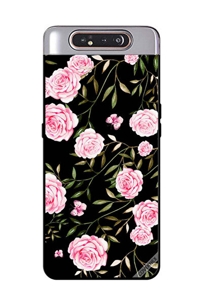 Covernex غطاء حماية لهاتف سامسونج جالاكسي A80، ورود وردية في باقات من الأوراق...