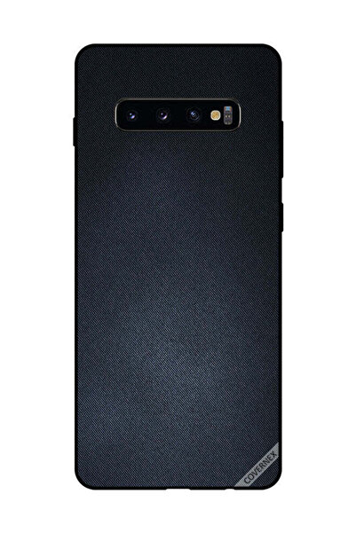 Covernex غطاء حماية لهاتف سامسونج جالاكسي S10 بلس بنقشة جينز سوداء