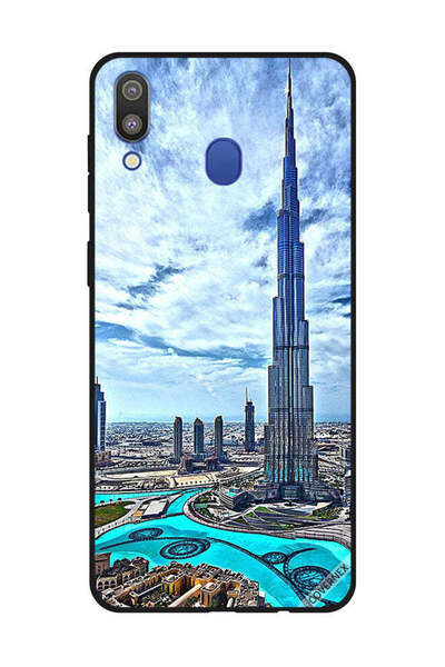 Covernex غطاء حماية لهاتف سامسونج جالاكسي M20 - برج خليفة - غيوم تلامس السحاب