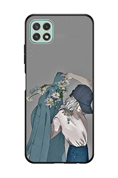 Covernex غطاء حماية لهاتف سامسونج جالاكسي A22 5G، فتاة ترتدي معطفًا مزهرًا