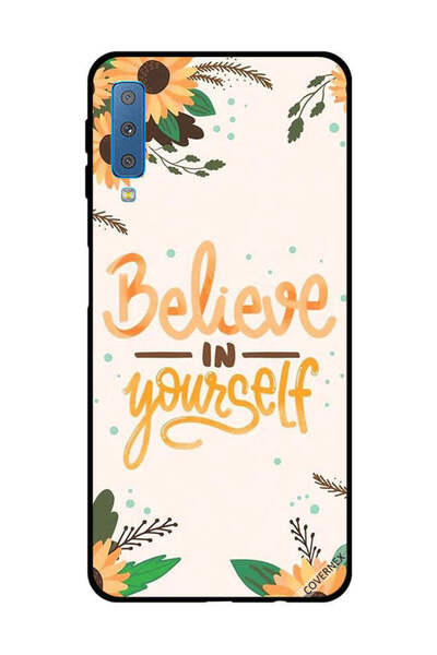 Covernex غطاء حماية لهاتف سامسونج جالاكسي A7 2018 - ثق بنفسك - زهور الشمس