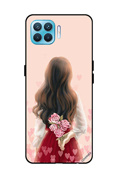 Covernex غطاء حماية لهاتف OPPO F17 Pro فتاة تخفي الزهور
