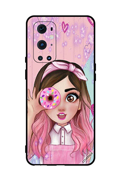 Covernex غطاء حماية لهاتف OnePlus 9 Pro فتاة صغيرة لطيفة تحمل دونات