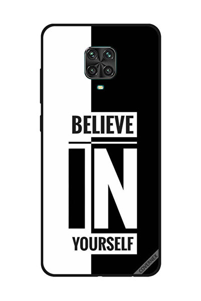 Covernex غطاء حماية لهاتف شاومي ريدمي نوت 9S/9 برو، ثق بنفسك، أسود وأبيض