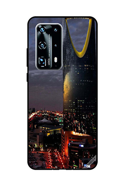 Covernex غطاء حماية لهاتف هواوي بي 40 برو بلس منظر برج الفيصلية في المساء