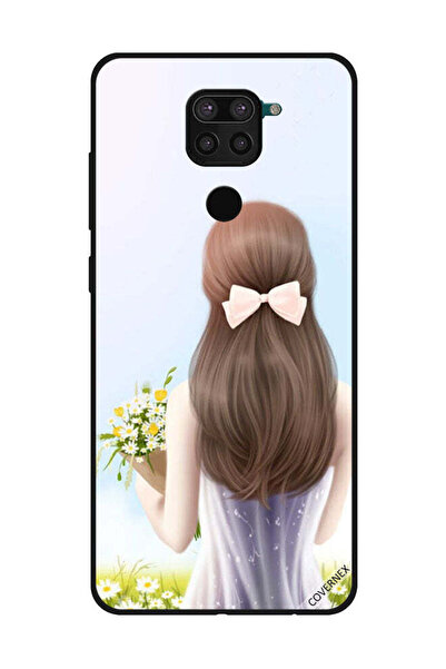 Covernex غطاء حماية لهاتف شاومي ريدمي نوت 9 - فتاة جميلة تحمل الزهور
