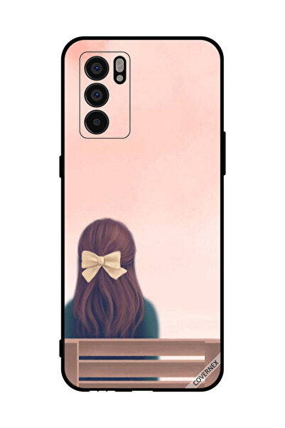 Covernex غطاء حماية لهاتف Oppo Reno6 5G - فتاة جميلة على مقعد