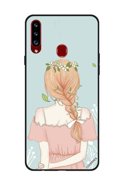Covernex غطاء حماية لهاتف سامسونج جالاكسي A20s بفتاة واقفة بمظهر لطيف