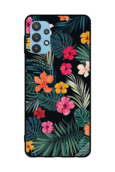 Covernex غطاء حماية لهاتف سامسونج جالاكسي M32 5G، زهور متعددة الألوان وريش أخ...