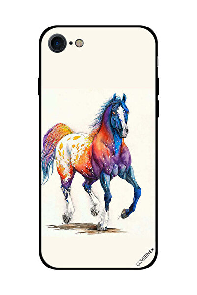 Covernex غطاء حماية لهاتف iPhone SE 2020 - حصان ملون