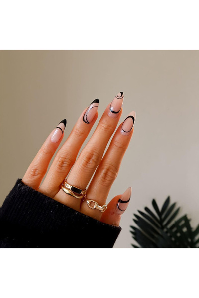 Choice PDJ1102-JP1420 24 قطعة أظافر صناعية قابلة للارتداء على شكل راقصة باليه قابلة للإزالة أظافر صناعية نهائية للنساء