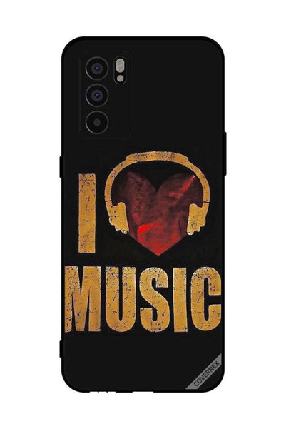 Covernex غطاء حماية لهاتف Oppo Reno6 5G Vintage I Love Music