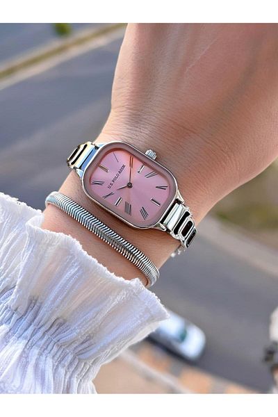 U.S. Polo Assn. U.S.Polo Assn Steel Cord 3 Atm Water Resistant Women Wrist Watch+Bracelet Gift Uspa.2111.M02