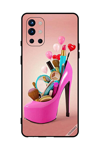 Covernex Protective Case Cover For OnePlus 9R Pink Shoe With Makeup Items