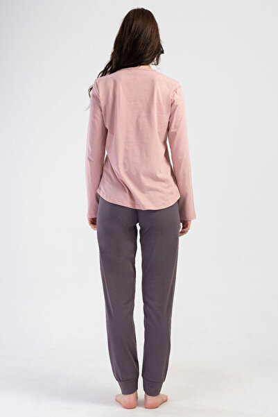 VİENETTA Pamuklu Kadın Uzun Kol Pijama Takım , 405208
