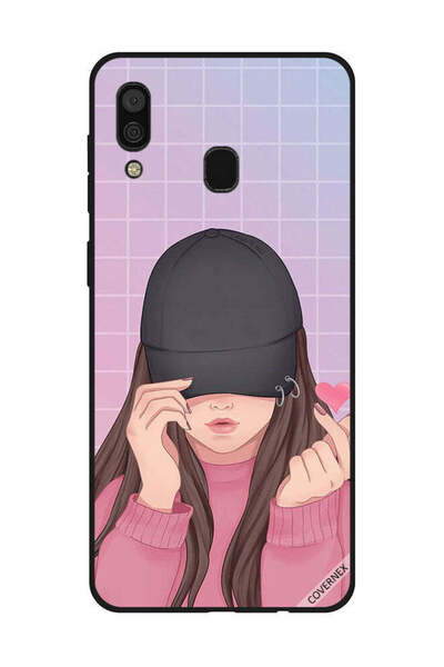 Covernex غطاء حماية لهاتف سامسونج جالاكسي A30 - سناب لوف، فتاة سوداء بقبعة