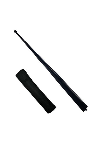 dalimag Baston telescopic metalic, 4 segmente, 77 cm, maner, full negru, Dalimag