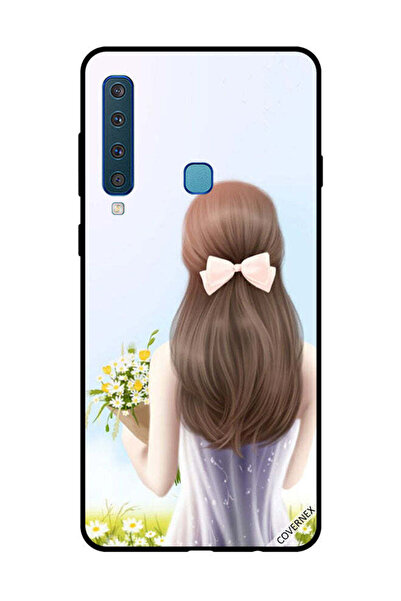 Covernex غطاء حماية لهاتف سامسونج جالاكسي A9 2018، فتاة جميلة تحمل الزهور