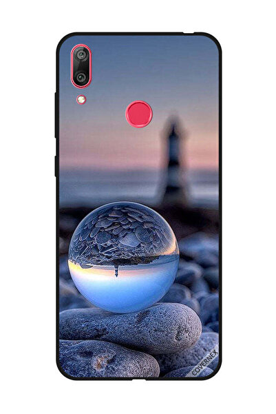 Covernex غطاء حماية لهاتف هواوي Y7 Prime 2019، تصوير رائع للطبيعة في زجاج دائري