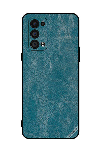 Covernex غطاء حماية لهاتف Oppo Reno6 Pro 5G بنمط جلدي أزرق