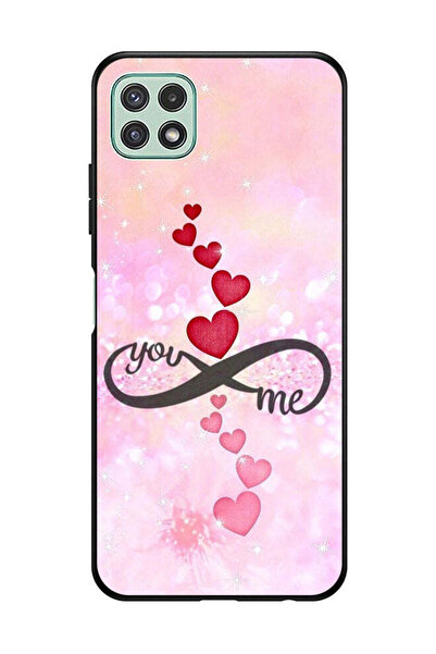 Covernex غطاء حماية لهاتف سامسونج جالاكسي A22 5G قلوب حمراء ووردية أنت إنفيني...