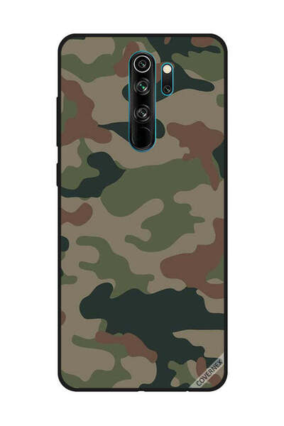 Covernex غطاء حماية لهاتف شاومي ريدمي نوت 8 برو بنمط مموه باللونين الأخضر والبني