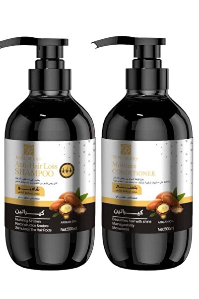 roseberry Rose Berry Anti-Hair Loss Shampoo with Argan Oil and Moisturizing Conditioner