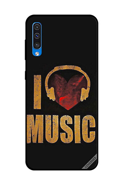Covernex غطاء حماية لهاتف سامسونج جالاكسي A50 - أنا أحب الموسيقى فينتاج