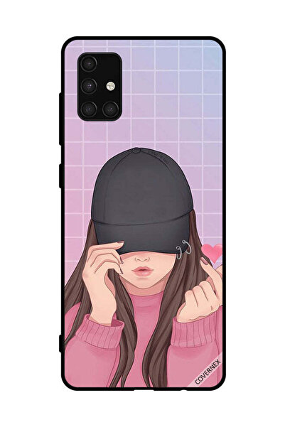 Covernex غطاء حماية لهاتف سامسونج جالاكسي A71 4G سناب لوف، قبعة سوداء للبنات