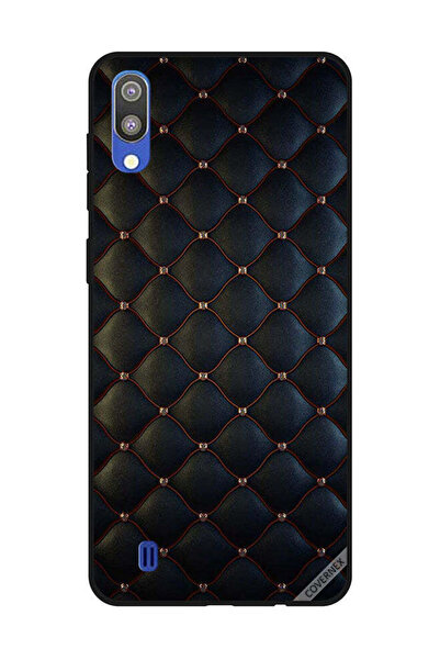 Covernex غطاء حماية لهاتف سامسونج جالاكسي M10 مطبوع عليه نقشة قماشية سوداء