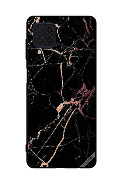 Covernex Protective Case Cover For Samsung Galaxy F22 4G Racked Black Marble ...