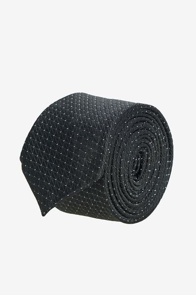 ALTINYILDIZ CLASSICS Men's Black Patterned Thin Tie