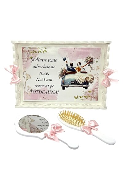 OEM Set tava pentru gatitul miresei, personalizat mire si mireasa, format din 3 piese