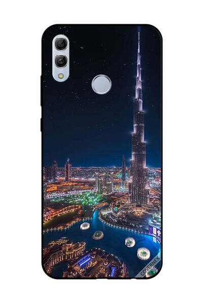 Covernex غطاء حماية لهاتف Honor 10 Lite مع منظر ليلي لوسط المدينة