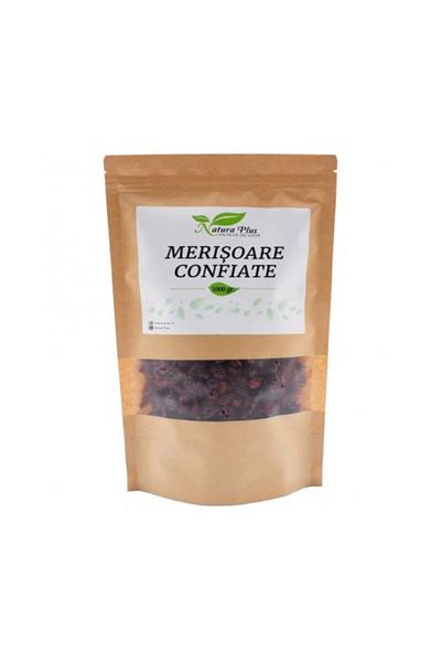 Natura Plus Merisoare Confiate, 1000g, Natura Plus