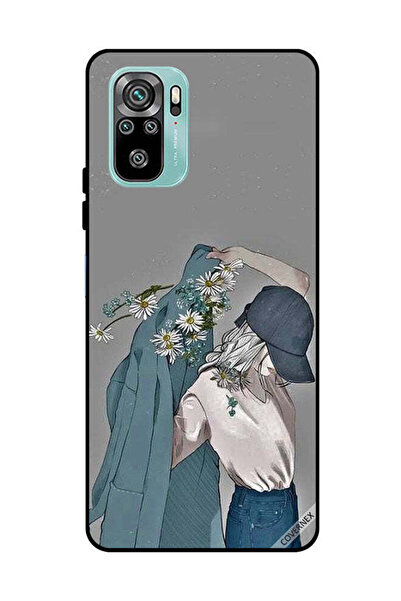 Covernex غطاء حماية لهاتف شاومي ريدمي نوت 10 4G، فتاة ترتدي معطفًا مزهرًا