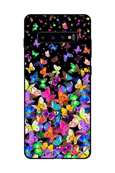 Covernex غطاء حماية لهاتف سامسونج جالاكسي S10 بلس - فراشات صغيرة متعددة الألوان
