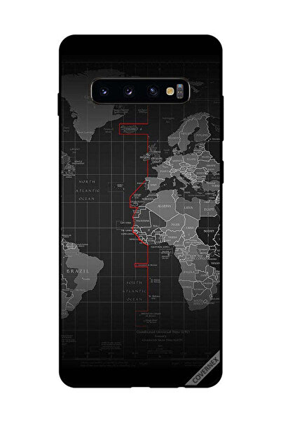 Covernex غطاء حماية لهاتف سامسونج جالاكسي S10 بلس بطبعة حدود المحيط