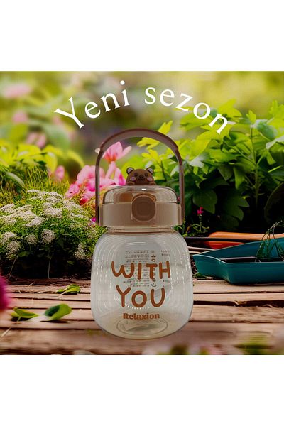 Relaxion , Imported Luxury Brown Flask/Bottle with Mascot, Gift, Neck Hanger 1100 ml (450)