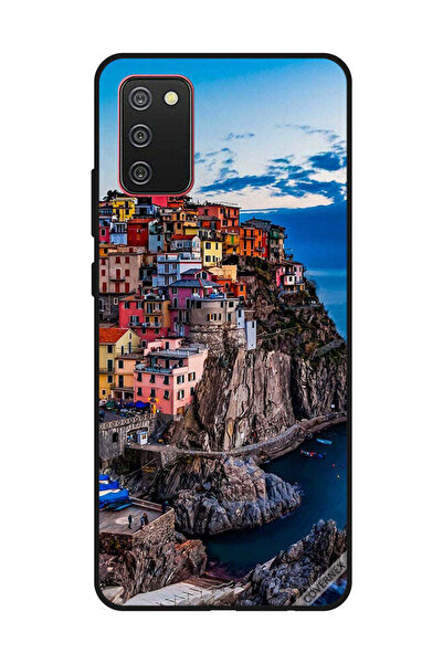 Covernex غطاء حماية لهاتف سامسونج جالاكسي A02s/F02s - منازل ملونة على البحر