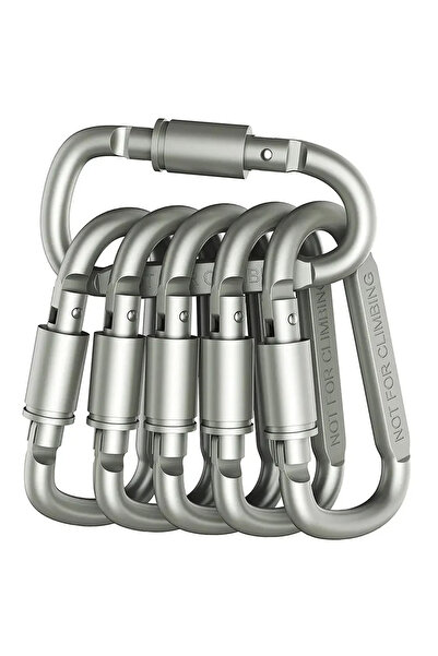 Choice سلسلة مفاتيح على شكل حلقة D من سبائك الألومنيوم للتخييم والمشي لمسافات...